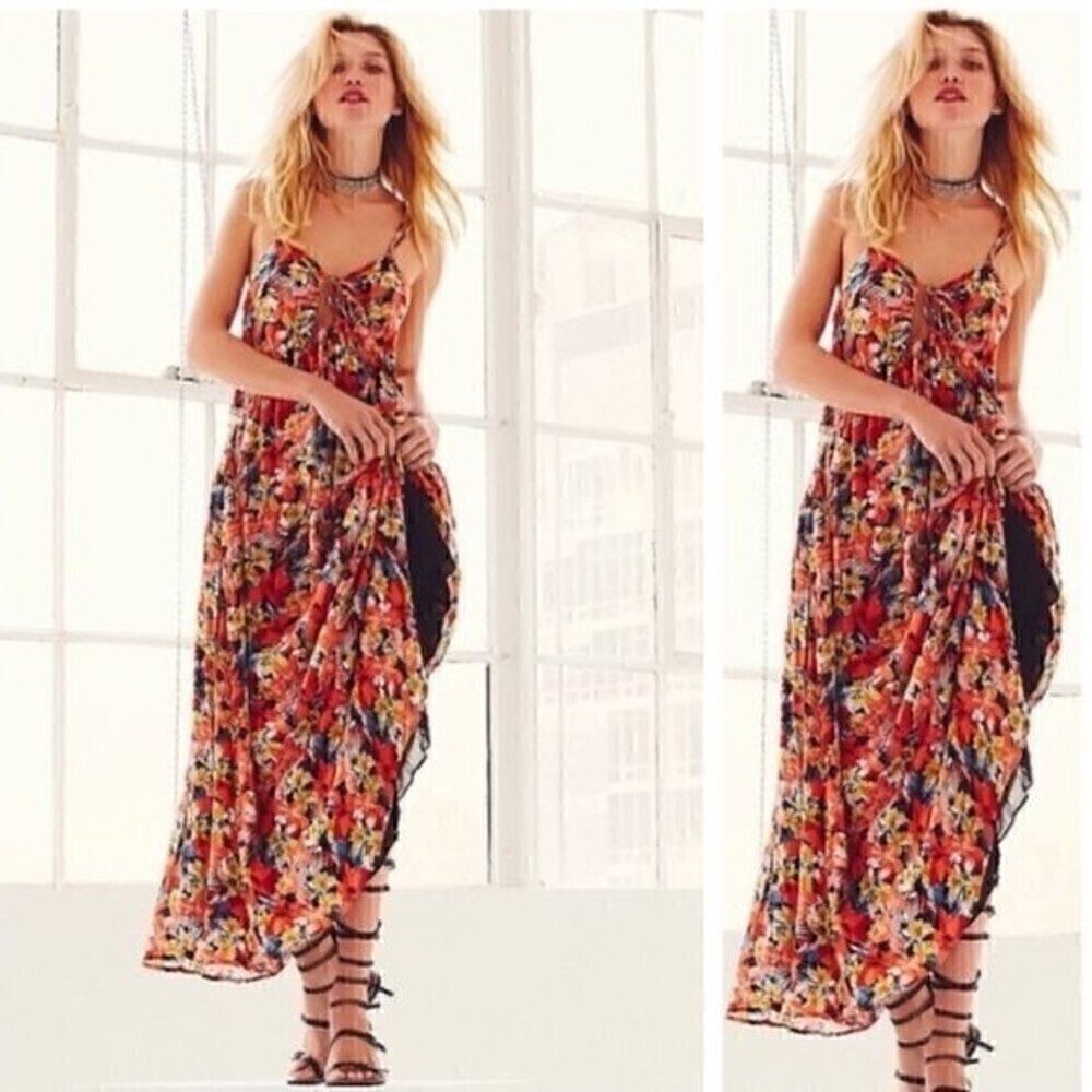 Free People Floral Boho Maxi Dress